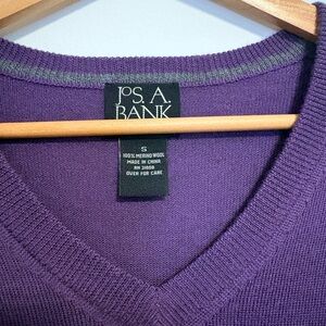 Jos. A. Bank Rich Purple Wool Sweater